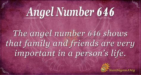 Angel Number 646 Meaning .